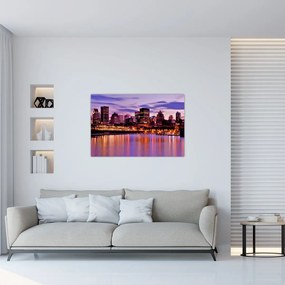Obraz nočného mesta (90x60 cm)