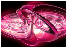 Obraz ružových fraktálov (70x50 cm)
