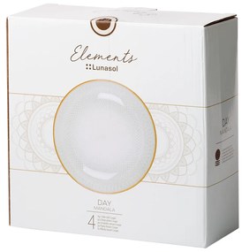 Tanier hlboký Coupe 23 cm set 4 ks - Elements Day Mandala - 492518