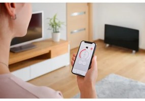 Sencor - Inteligentný elektrický priamotop/konvektor 1200/2400W/230V IP24 Wi-Fi čierny