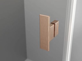 Mexen Mist T, sprchový kút s krídlovými dverami, 80 x 120 cm, 8mm číre sklo, medený profil, 8A4T-080-120-65-00