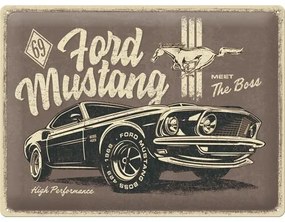 Plechová ceduľa Ford - Mustang - 1969 - The Boss, (40 x 30 cm)