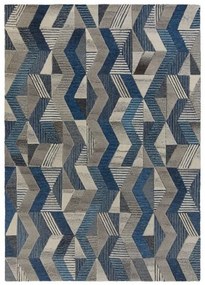 Flair Rugs, Kusový koberec Moda Asher Blue, 120x170, modrá, chodba / predsieň