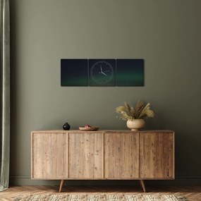 Obraz polárna žiara (s hodinami) (90x30 cm)