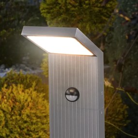 Brilagi - LED vonkajšie svietidlo so snímačom RIANO LED/8W/230V strieborné