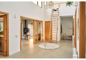 Krémový prateľný ručne tkaný bavlnený okrúhly koberec ø 160 cm Trace Beige – Lorena Canals