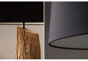 Stojaca lampa 41043 Barracuda 177cm Čierna Drevo Acacia - Komfort-nábytok
