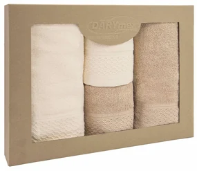BAVLNENÉ UTERÁKY SOLANO SADA 2 KS 50X90 CM, 2 KS 70X140 CM VIACFAREBNÁ