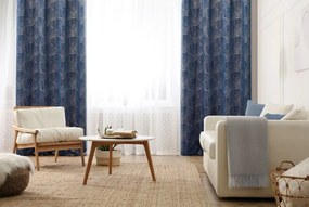 Dekorstudio Hotový záves Pierre Cardin z lesklou potlačou - tmavomodrý