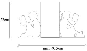 Zarážka na knihy 22x40,5 cm čierna