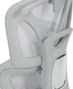 Kancelárska ergonomická stolička PORTE — sieťovina, sivá