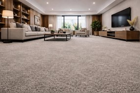 Metrážny koberec e-blitz 46, na mieru, šíře 4m, šedá, ab (mriežka), chodba / predsieň, ITC