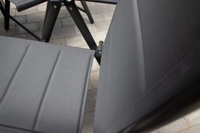Primažidle.cz Záhradný set Ibiza so 6 stoličkami a stolom 150 cm, antracit/sivý