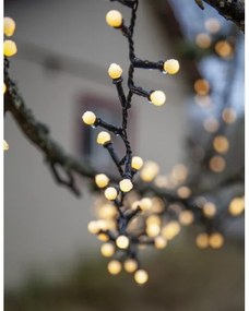 Eglo -LED Vonkajšia vianočná reťaz  BERRY MINI 300xLED/8 funkcií 11m IP44 teplá biela