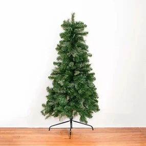 Umelý vianočný polovičný stromček, 80 LED- ov, 120 cm 140 vetiev