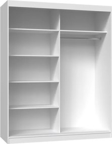 Šatní skříň se zrcadlem Iga 160 cm dub Sonoma II