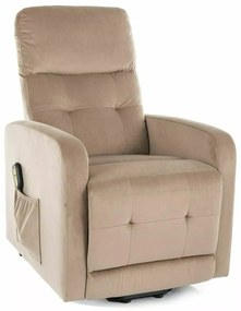 Elektrické polohovací křeslo OTUS II Velvet béžové