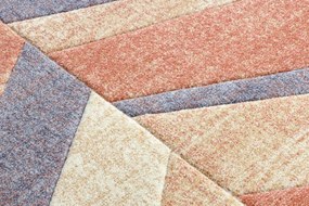 Koberec FEEL 5673/17931 HERRINGBONE béžová / terakota / fialová
