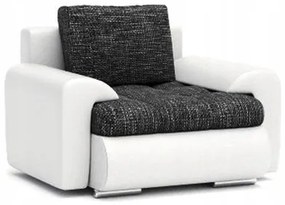Luxusné pohodlné kreslo bielo sivej farby 95 x 90 cm