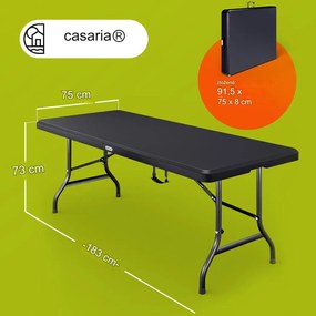 InternetovaZahrada Skladací stôl antracit -183x75x73cm