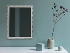 Nástenné zrkadlo Loreley 34x45 cm, drevený strieborný rám%