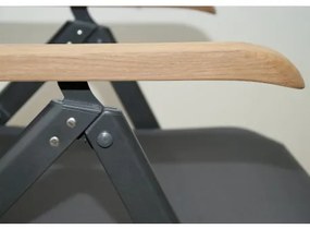 Doppler CONCEPT teak FSC - záhradné hliníkové polohovacie kreslo
