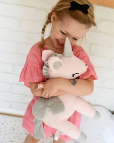 Plyšový jednorožec ružový s menom Nina