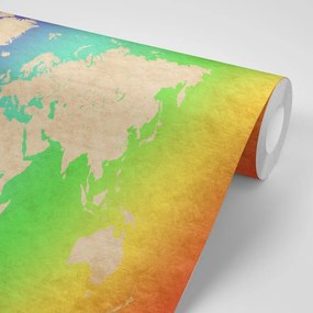 Tapeta pastelová mapa sveta - 450x300