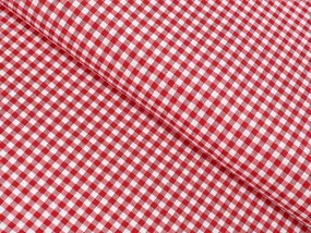 Biante Dekoračná obliečka na vankúš Rebeka RE-003 Červeno-biela kocka malá 50 x 50 cm