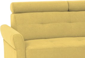 Rohová sedacia súprava Harris, žltá karí látka, pravý roh