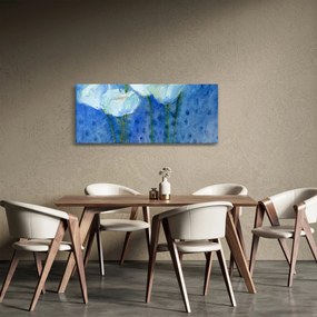 Obraz - Biele tulipány (120x50 cm)