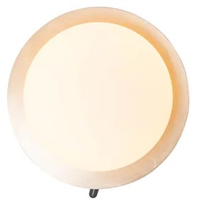 Nástenná lampa z ocele IP44 s vypínačom - Cederic