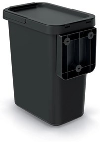 Závesný odpadkový kôš, 12 l, čierna