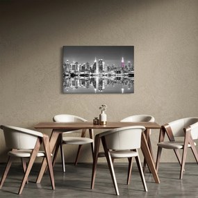 Obrázok - New York a fialový mrakodrap (90x60 cm)