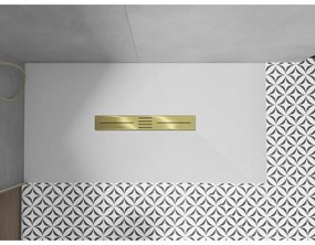 Mexen Toro, krytka sifónu pre sprchovú vaničku Toro (100-120 cm), zlatá lesklá, 43910050