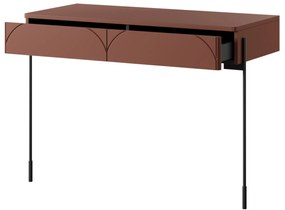 Toaletný stolík Sonatia 100 cm s dvoma zásuvkami - bordová