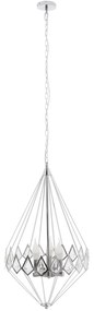 Toolight - Krištáľová závesná lampa 3xE14 40W APP210-3CPR, strieborná, OSW-07500
