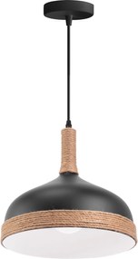 Toolight Toolight, stropné svietidlo 1xE27 APP1421-1CP, čierna-hnedá, OSW-04185