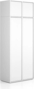 Nadstavba pre skrine FRAME, 2x dvere, 872 x 450 x 427 mm, PUSH-lock, biela