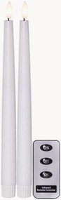 Dlhé LED sviečky's časovačom a diaľkovým ovládaním Flame Slim, 2 ks