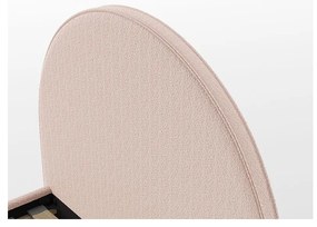 Ružová čalúnená jednolôžková posteľ s roštom 90x200 cm MOON – Vipack