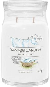 Yankee Candle vonná sviečka Signature v skle veľká Clean Cotton, 567 g, L