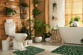 Sada kúpeľňových koberčekov SUPREME STONES kamienky, zelená