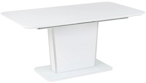 Rozkladací jedálenský stôl 160/200 x 90 cm biely SUNDS Beliani