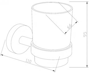 Mexen príslušenstvo, LOFT držiak na kefku, chróm, 7012638-00