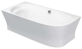 DURAVIT Cape Cod rohová vaňa z materiálu DuraSolid, s panelom, do ľavého rohu, odtok v strede (vytvarovaný sklon na jednej strane), 1900 x 900 x 645 mm, biela, 700362000000000