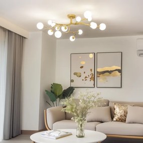 Brilagi - LED Prisadený luster MISTEL 15xG9/3W/230V zlatá/biela