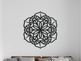 drevko Geometrická mandala na stenu Rozmer obrazu: 50 x 44,5 cm, Farba dekorácie: Čierna