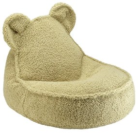 Zelený detský sedací vak z textílie buklé Bear – Wigiwama