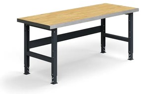Dielenský stôl TRUST, 2000x760mm, 600 kg, povrch z dubového dreva
